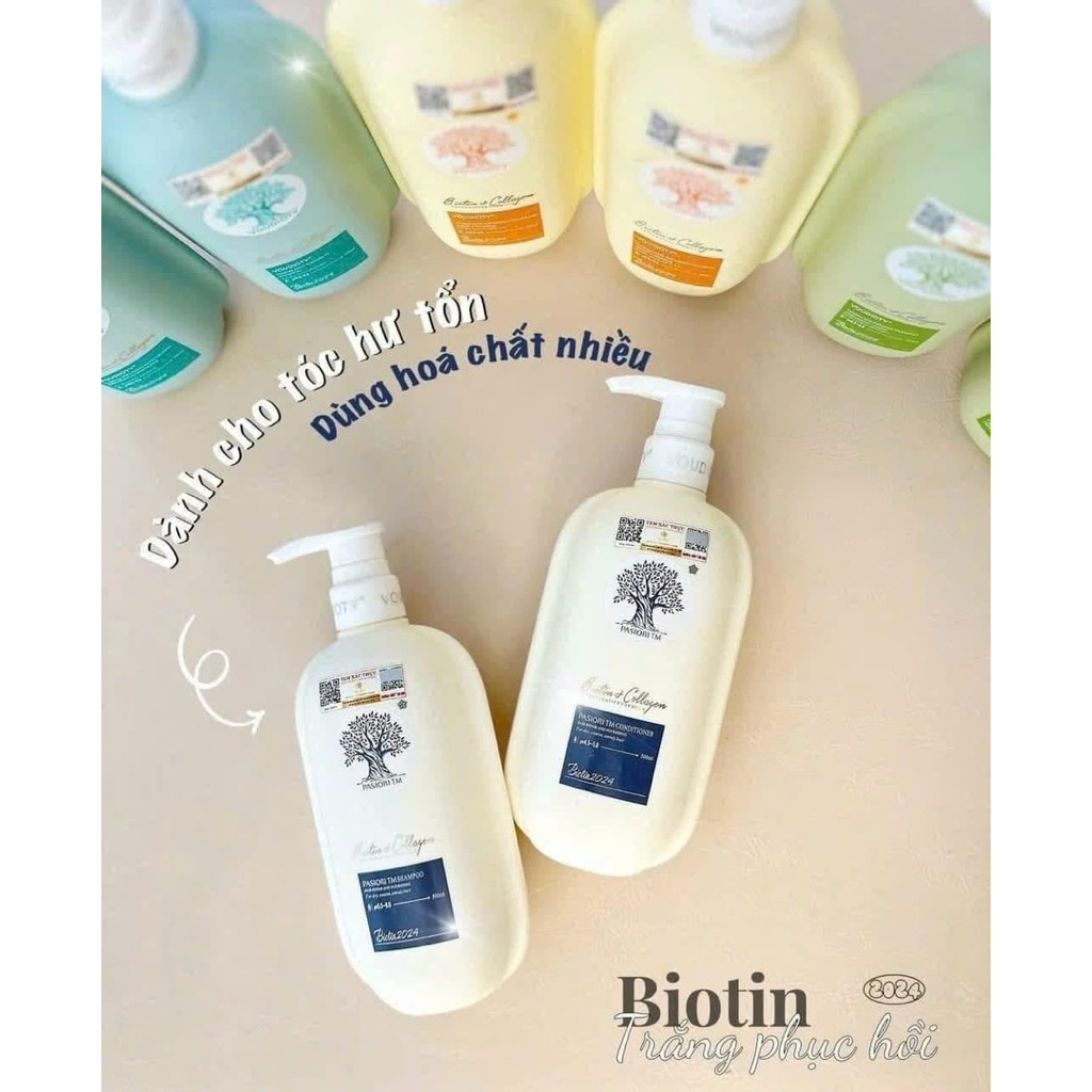 DẦU GỘI XẢ BIOTIN & COLLAGEN X9 MÀU VÀNG SIÊU MỀM MƯỢT 1000ML