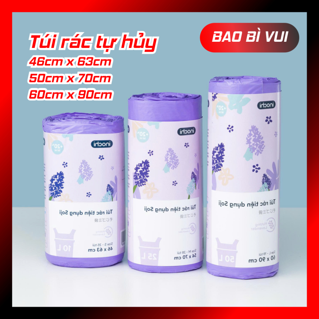 Túi rác tự hủy có quai cao cấp - BAO BÌ VUI