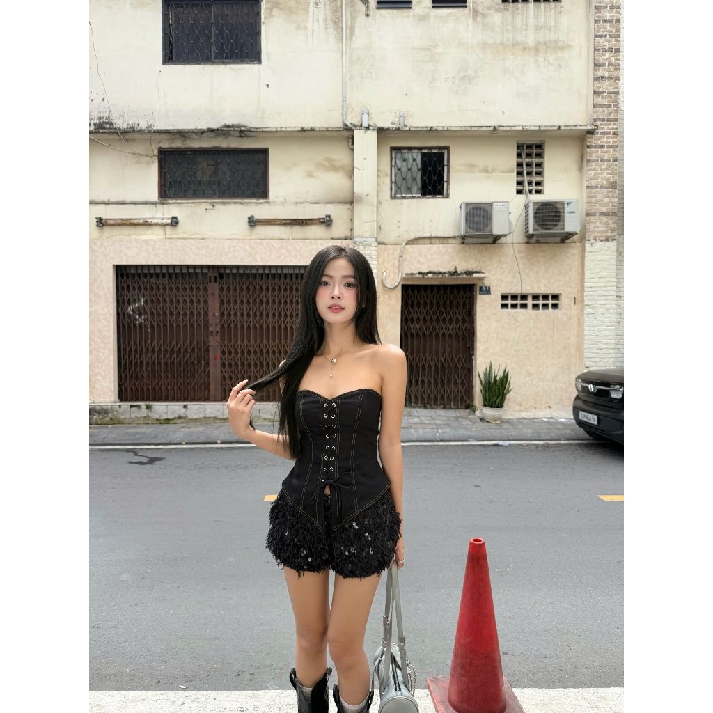 Áo Kiểu Nữ OZICIE TOP Form Cúp Ngực Corset Cá Tính SECODEE