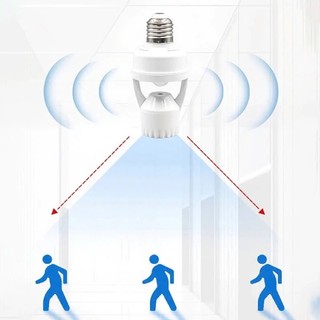 Đui Đèn Cảm Biến Chuyển Động Hồng Ngoại Tự Động Bật Tắt , Đèn Cảm Ứng Thông Minh E27 Tiện Lợi