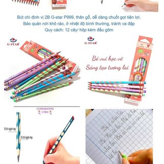 LEAFBOOK  Bút Chì Định Vị 2B G-Star P999 - Chì Tốt, Chuốt Không Gãy Vụn, Chì Đậm