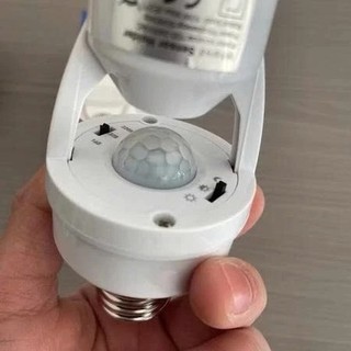 Đui Đèn Cảm Ứng Hồng Ngoại E27 110-240V Có Cảm Biến Chuyển Động Tiết Kiệm Điện Lắp Đặt Dễ Dàng