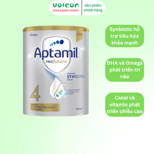 Sữa Aptamil Profutura Úc số 1/2/3/4 (900 g) – Hệ Synbiotic + DHA & Canxi giúp phát triển toàn diện