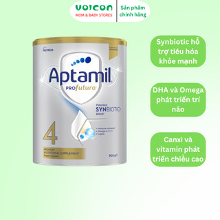 Sữa Aptamil Profutura Úc số 1/2/3/4 (900 g) – Hệ Synbiotic + DHA & Canxi giúp phát triển toàn diện