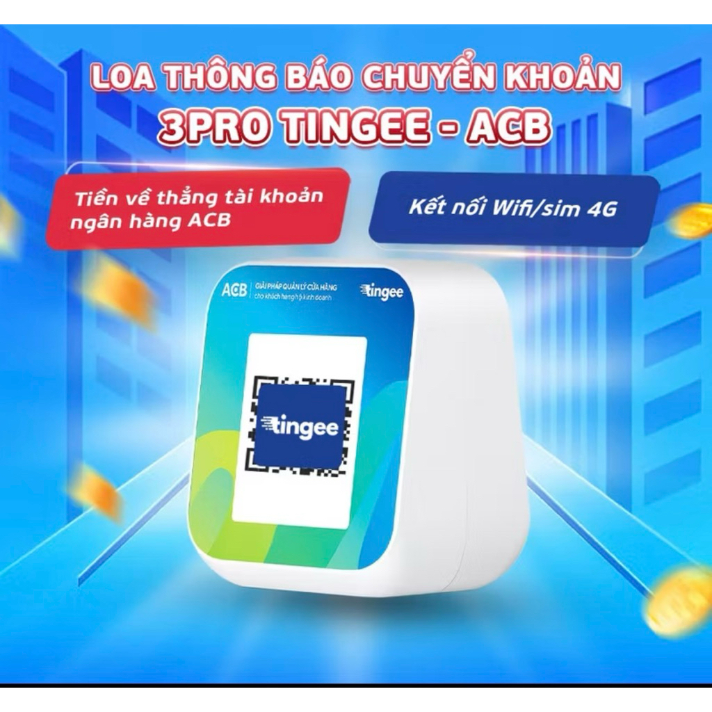 Loa ACB đọc thông báo giao dịch nhận tiền hàng ngày dành cho mọi cửa hàng I Bảo hành 12 tháng