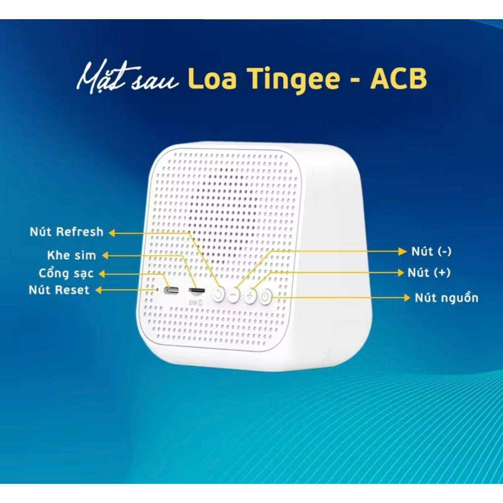 Loa ACB đọc thông báo giao dịch nhận tiền hàng ngày dành cho mọi cửa hàng I Bảo hành 12 tháng