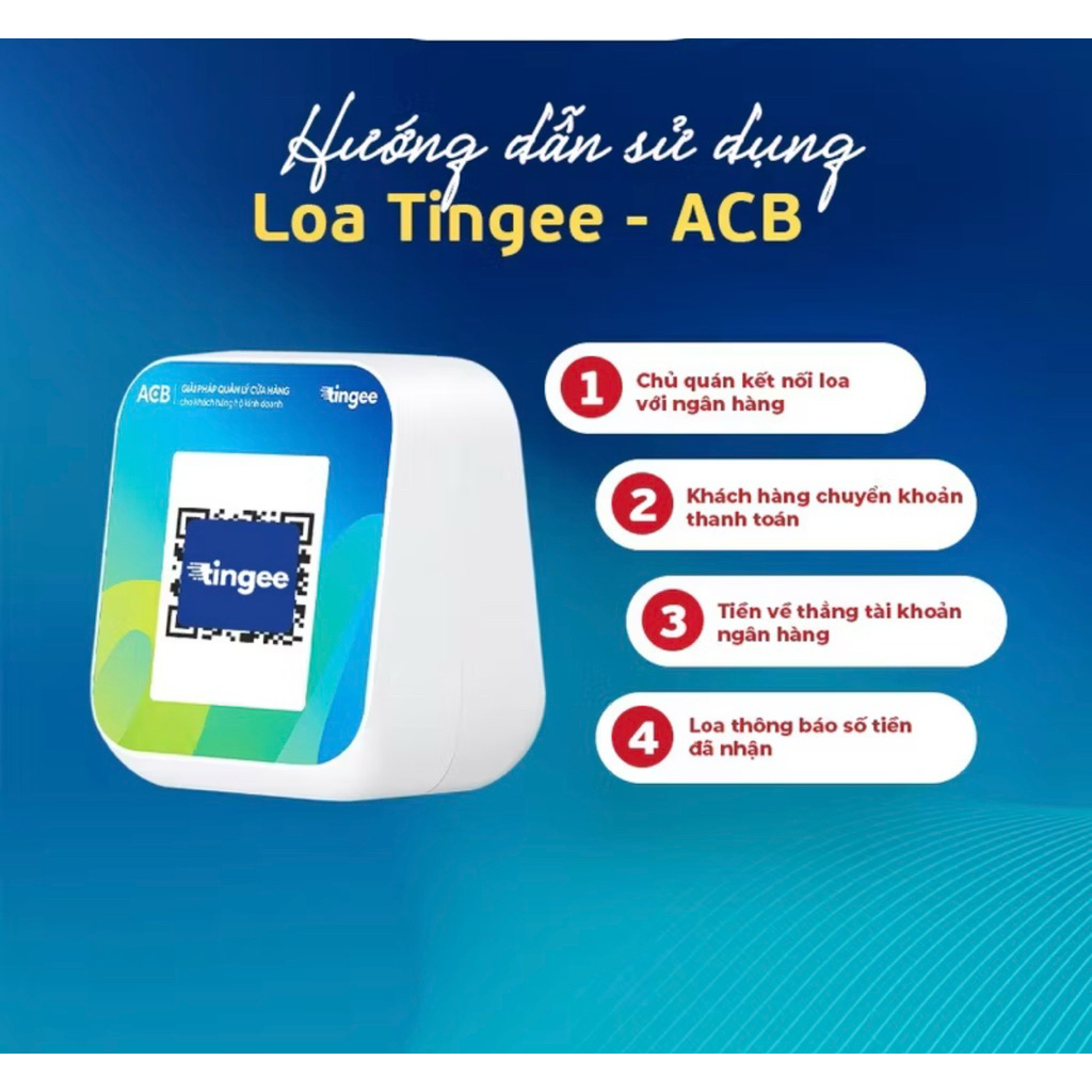 Loa ACB đọc thông báo giao dịch nhận tiền hàng ngày dành cho mọi cửa hàng I Bảo hành 12 tháng