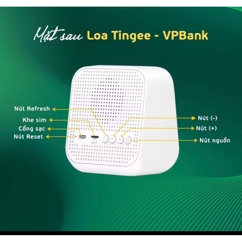 Loa VP bank đọc thông báo chuyển khoản dành cho mọi cửa hàng I Bảo hành 12 tháng