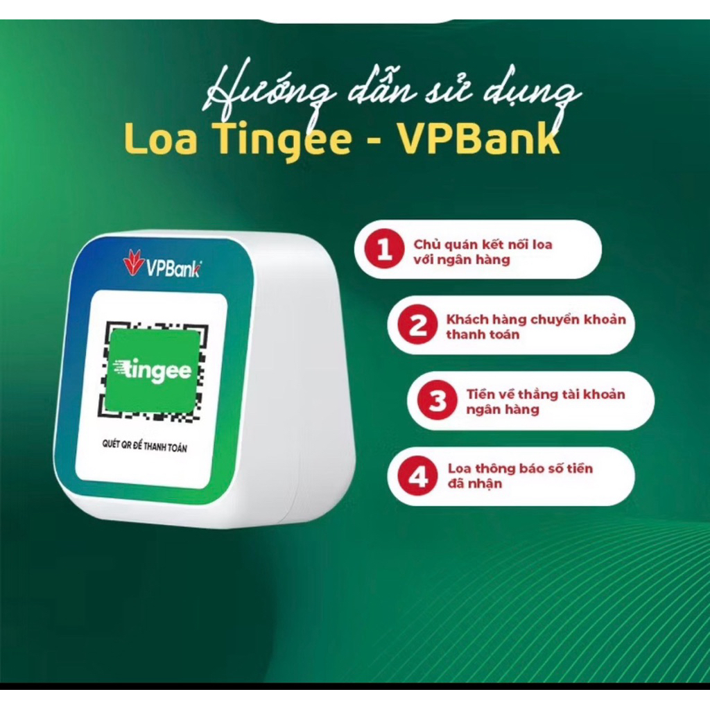 Loa VP bank đọc thông báo chuyển khoản dành cho mọi cửa hàng I Bảo hành 12 tháng