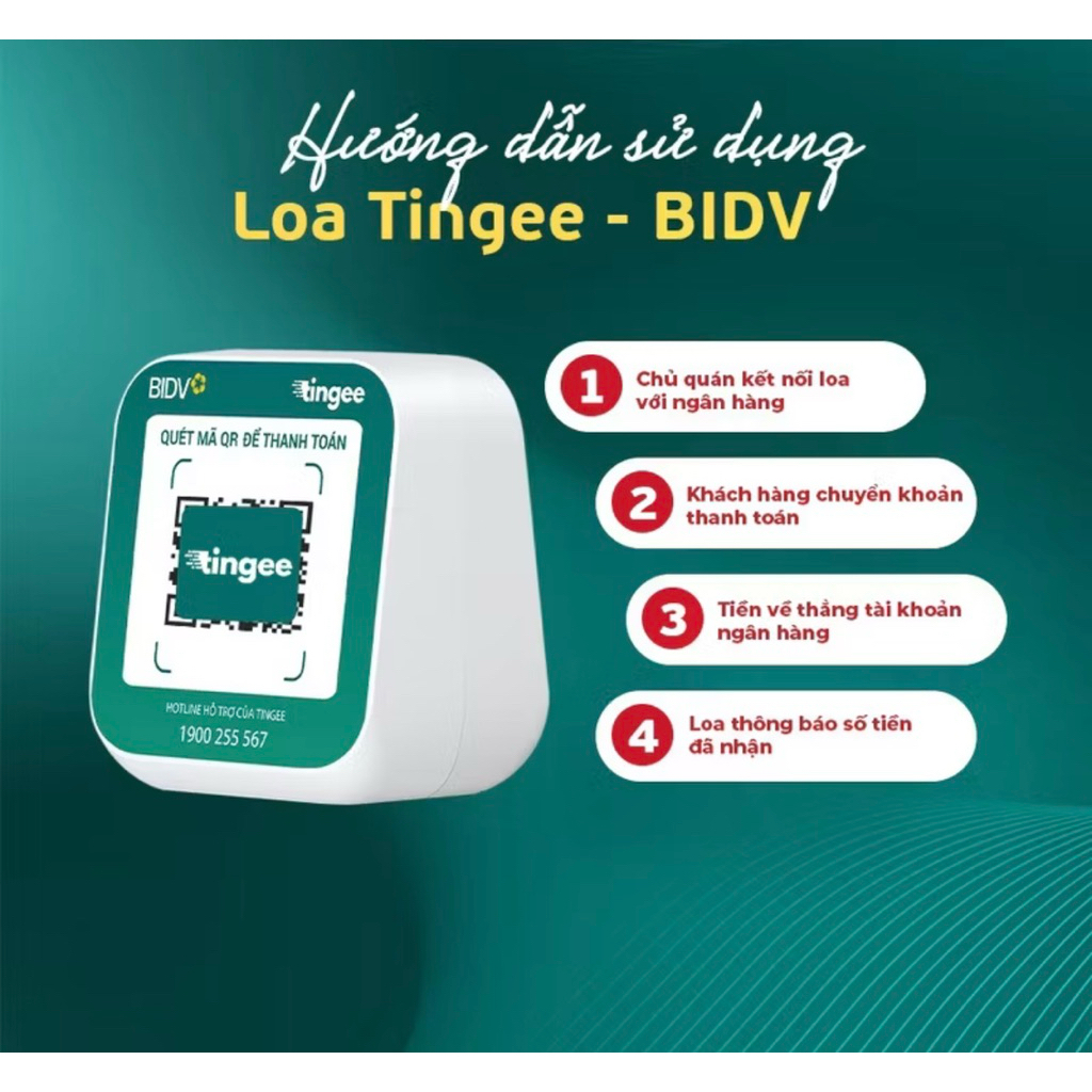 Loa BIDV đọc thông báo giao dịch nhận tiền dành cho các chủ quán I Bảo hành 12 tháng