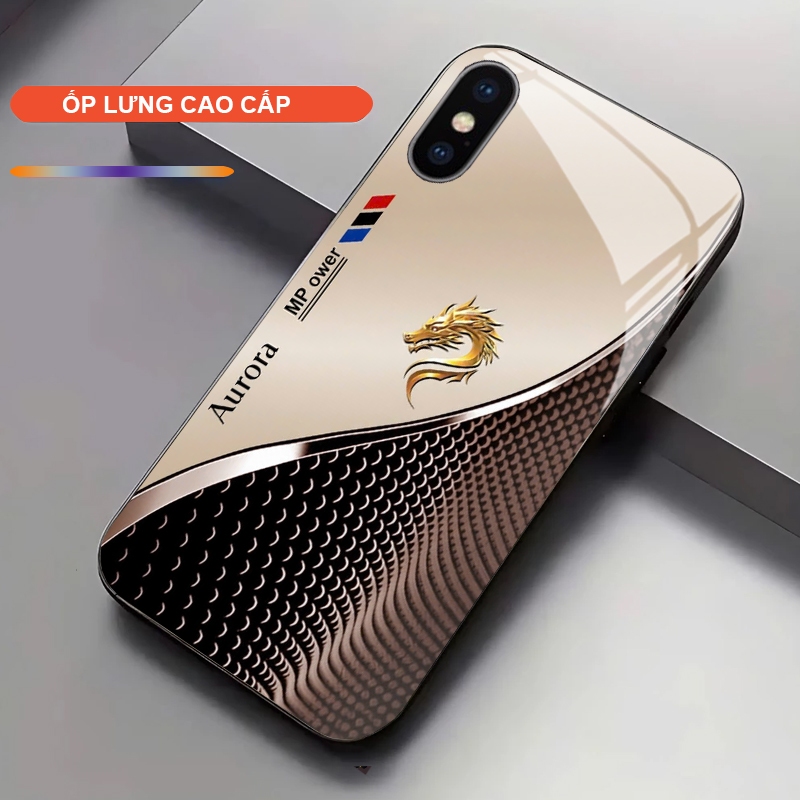 Ốp Lưng cho IPHONE X/ XS/ XSMAX Cao Cấp – Thiết Kế Rồng Vàng May Mắn, Sang Trọng, Chống Trầy, Bền Đẹp