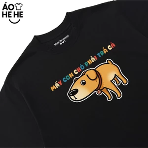 Áo Thun In Chữ Hài Hước Mấy Con Chó Phải Trả Cá Câu Nói Text Vui Nhộn Form Rộng Cotton 230sm In Theo yêu Cầu