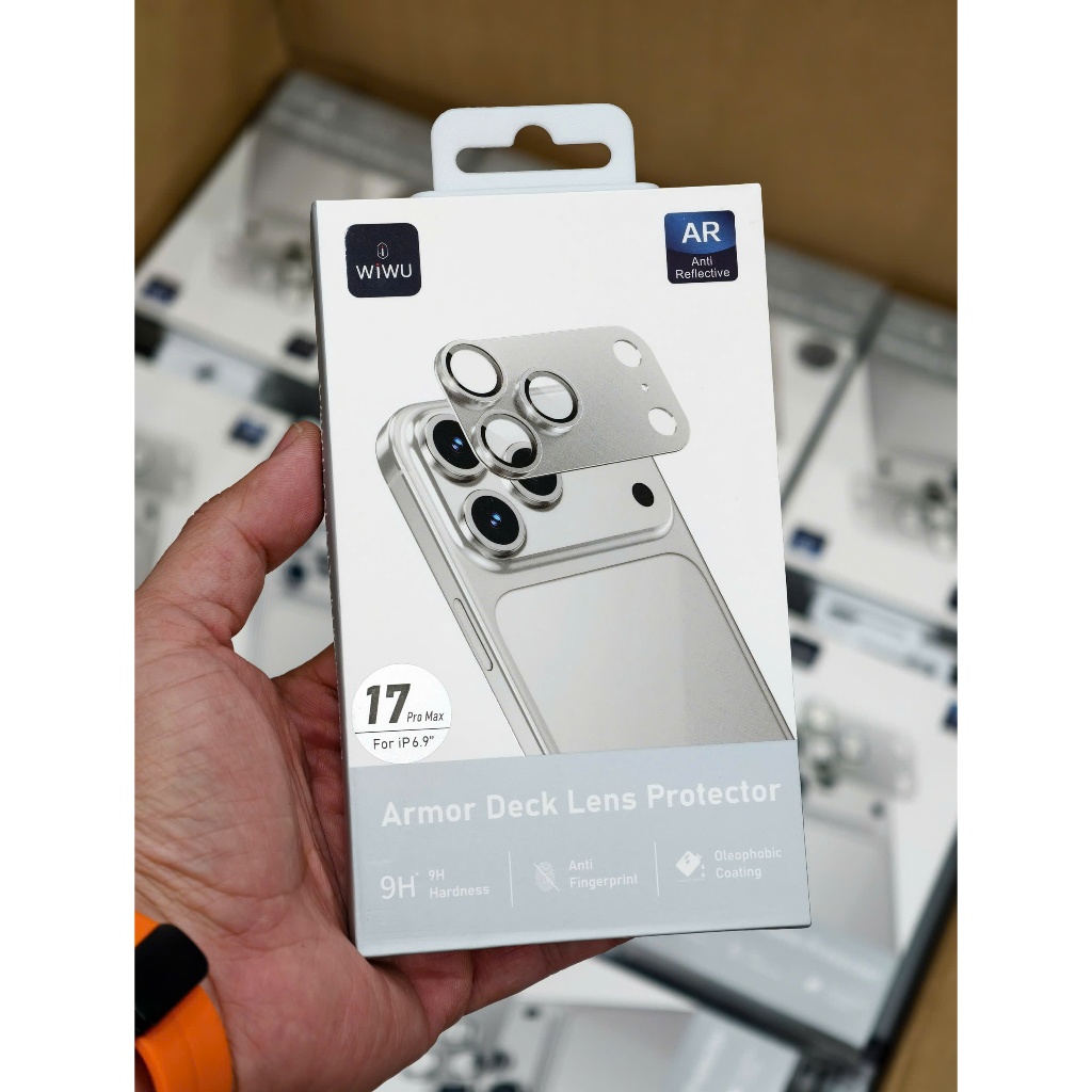 Bộ lens WiWU Armor Deck bảo vệ cụm camera cho IPhone 17Pro/Promax chống chói chống lóe camera
