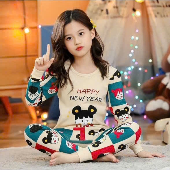 Bộ Thu Đông Họa Tiết Dễ Thương Dành Cho Bé Trai và Gái Từ 9-32kg Chất Liệu Cotton Mềm Mại Phù Hợp Cho Mọi Hoạt Động