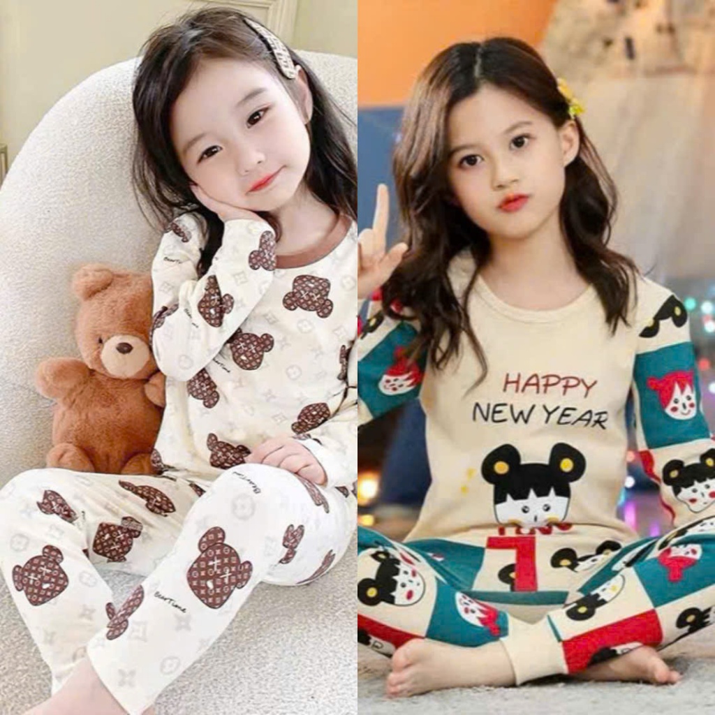 Bộ Thu Đông Họa Tiết Dễ Thương Dành Cho Bé Trai và Gái Từ 9-32kg Chất Liệu Cotton Mềm Mại Phù Hợp Cho Mọi Hoạt Động