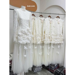 Váy ren lưới loại 1 siêu hot kèm ảnh thật chị em diện cưới tiệc tùng xinh sang vibe công chúa nhỏ - Baotrang.clothes