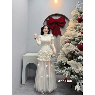 Váy ren lưới loại 1 siêu hot kèm ảnh thật chị em diện cưới tiệc tùng xinh sang vibe công chúa nhỏ - Baotrang.clothes