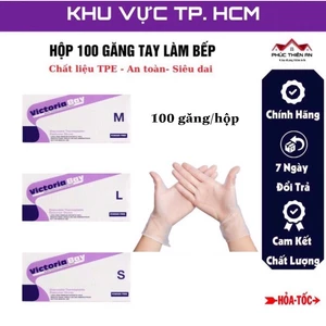 Combo 3 Hộp găng tay nấu ăn, chất liệu TPE siêu dai (100 găng tay/hộp) - Victoria Bay