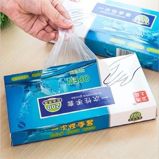 Combo 3 Hộp 200 găng tay chất liệu nilon dùng một lần - siêu dai, tiện dụng