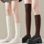 Tất đùi nữ vintage Vớ dài nữ sợi Cotton len tăm cao cấp mềm nhẹ co giãn thoải mái