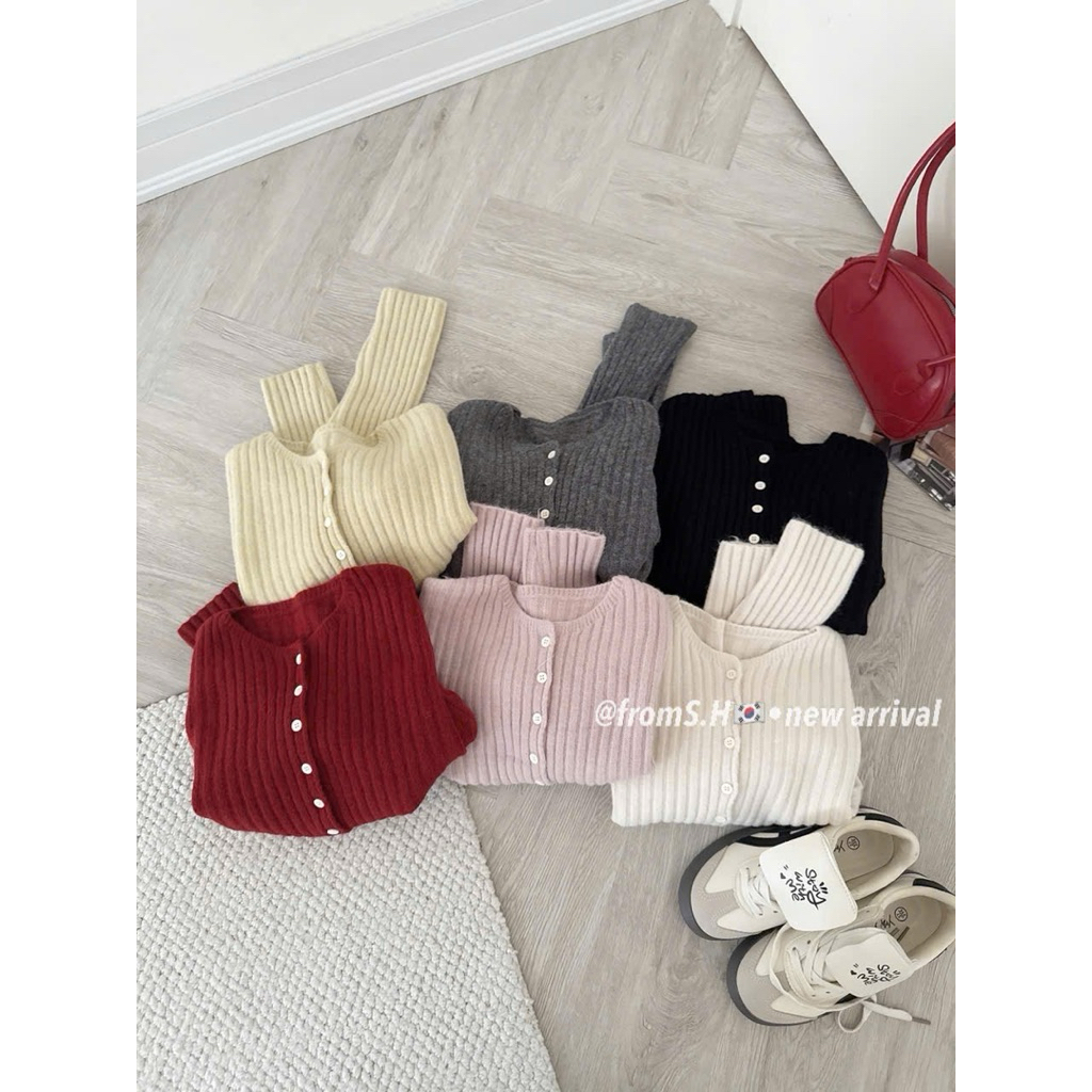 [𝐒𝐮𝐙𝐲] Áo Len Cadigan Ngắn QCCC Loại 1 (48-53kg)
