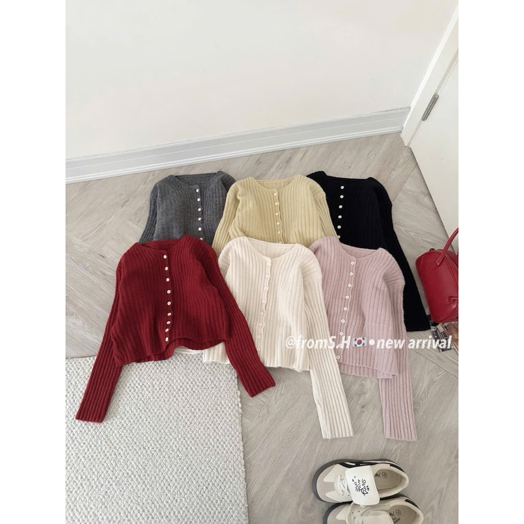 [𝐒𝐮𝐙𝐲] Áo Len Cadigan Ngắn QCCC Loại 1 (48-53kg)