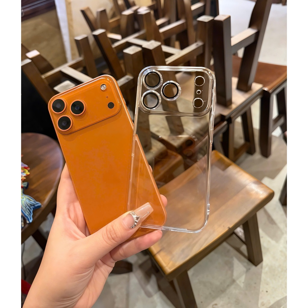 Ốp lưng Likgus trong cứng chống ố có kính bảo vệ camera cho ip 17 16 15 14 13 12 pro promax