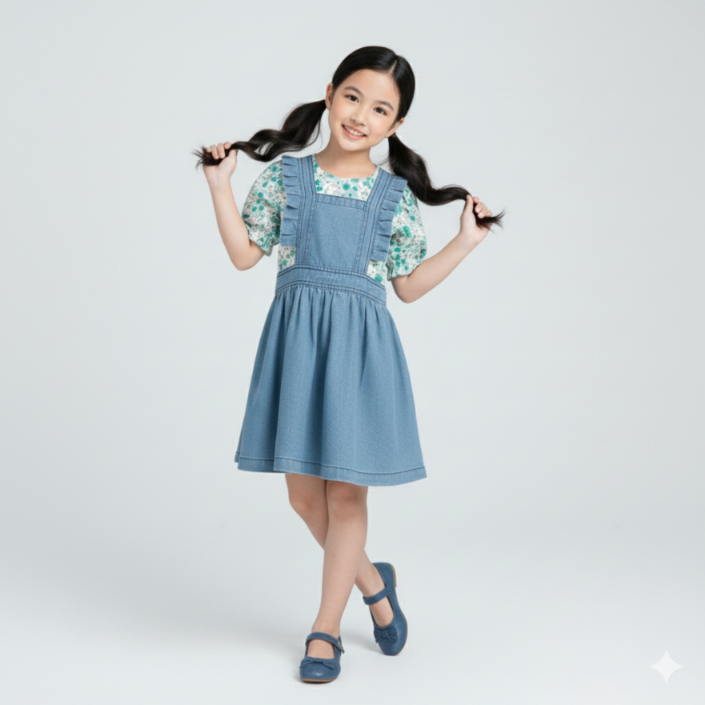 Váy cho bé gái thiết kế hoa búp bê dễ thương đáng yêu - JJ Kids