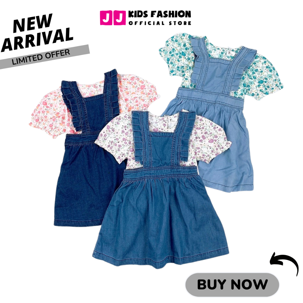 Váy cho bé gái thiết kế hoa búp bê dễ thương đáng yêu - JJ Kids