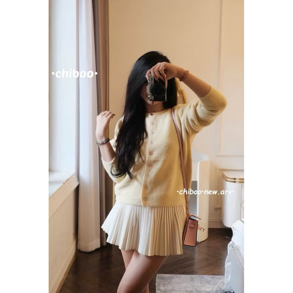 [𝐒𝐮𝐙𝐲] Áo Len Cadigan Khuy Màu QCCC Loại (48-54kg 1m55 trở lên)