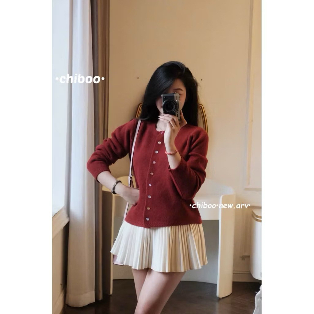 [𝐒𝐮𝐙𝐲] Áo Len Cadigan Khuy Màu QCCC Loại (48-54kg 1m55 trở lên)
