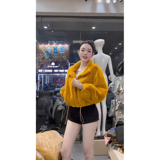 •𝙆𝙞𝙣𝙜𝙨𝙝𝙤𝙥𝙗𝙚𝙖𝙪𝙩𝙮•Áo Khoác Lông Vàng So Hot QCL1