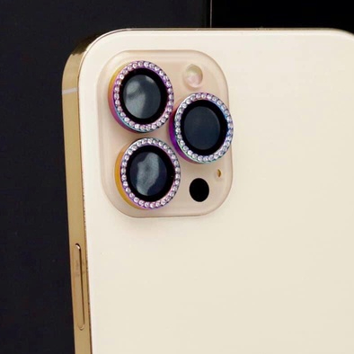 Cường lực bảo vệ camera KUZOOM đính đá cho iphone 13/13mini/13pro/13promax/14pro/14promax