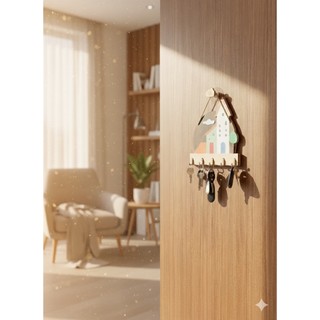 Móc treo gỗ hình con vật dễ thương OABU (Dán+vít kèm theo) trang trí decor