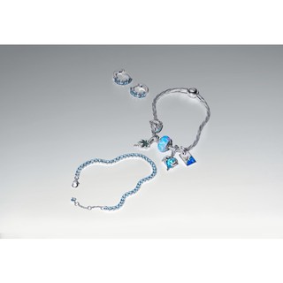 Vòng Tay Pandora Tennis Bạc Đính Đá Sắc Xanh Bầu Trời