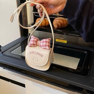 (Deal Mở Bán) Túi đeo chéo Mini Túi HELAHE chấm bi tim phối Nơ Xinh đáng yêu chất da PU mềm MN05