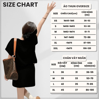 Set Bộ Áo Phông Nữ Chepol Form Rộng, Cổ tròn, Phối Chân Váy, In Hoa, Chất Cotton ( Áo Thun Đen + Chân Váy Ngắn) CP_x8543