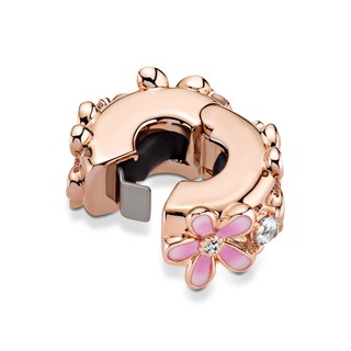 Charm Bấm Pandora Moments Mạ Vàng Hồng 14K Hoa Cúc