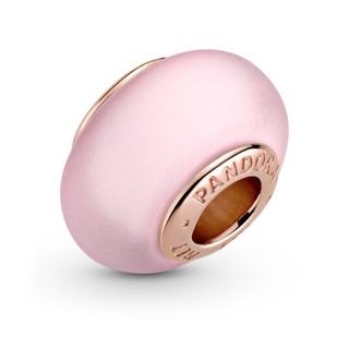 Charm Pandora Mạ Vàng Hồng 14K Murano Hồng Mờ