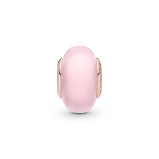 Charm Pandora Mạ Vàng Hồng 14K Murano Hồng Mờ