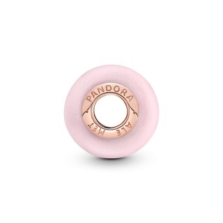 Charm Pandora Mạ Vàng Hồng 14K Murano Hồng Mờ