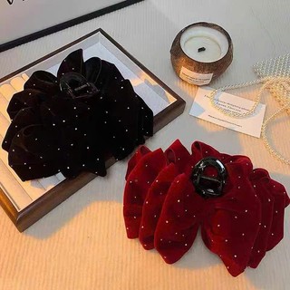 Kẹp tóc đám mây nhung đính đá lấp lánh phồng xốp Chồi accessories sang chảnh - Y334
