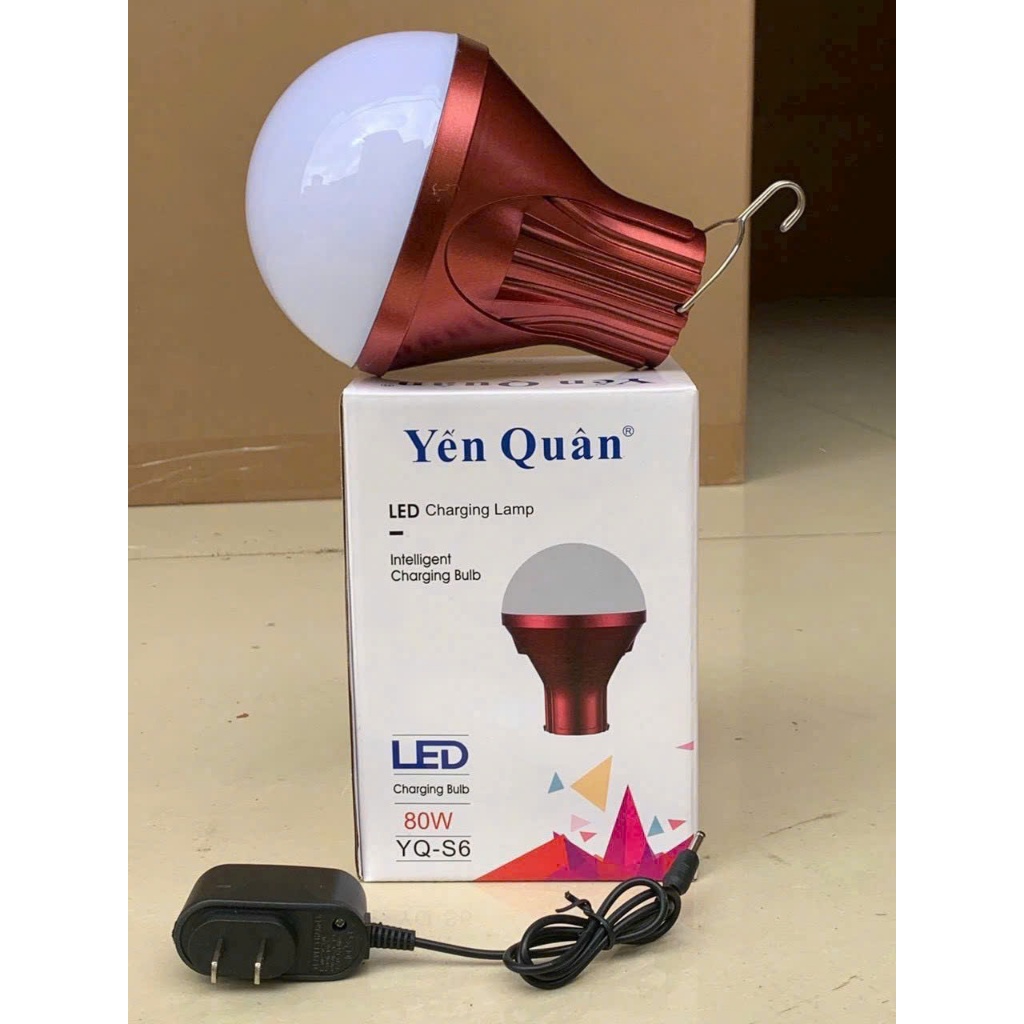 Đèn tích điện Yến Quân 80W YQ-S6,đèn led sạc,đèn sạc,đèn pin bóng tròn,đèn sạc dự phòng, đèn sạc khẩn cấp,bóng tích điện