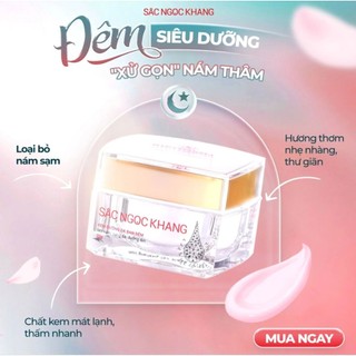 Bộ Kem Dưỡng Ngày/Đêm + Serum Trắng Bật Tông Sắc Ngọc Khang (Serum Vitamin C 30ml + Kem Ngày 30g + Kem Đêm 30g)