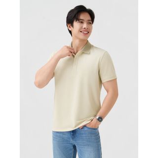 Áo thun polo nam YODY trơn basic vải cotton pique thoáng mát bền màu MCPO25A517