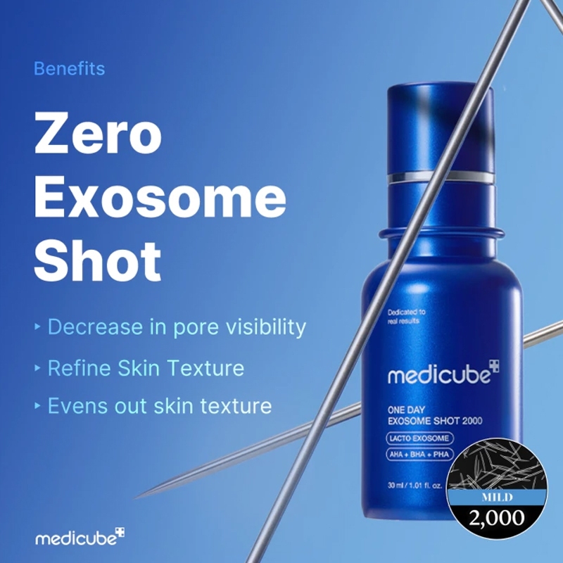 Serum Vi Kim Thu Nhỏ Lỗ Chân Lông MEDICUBE One Day Exosome Shot 2000/7500 30ml