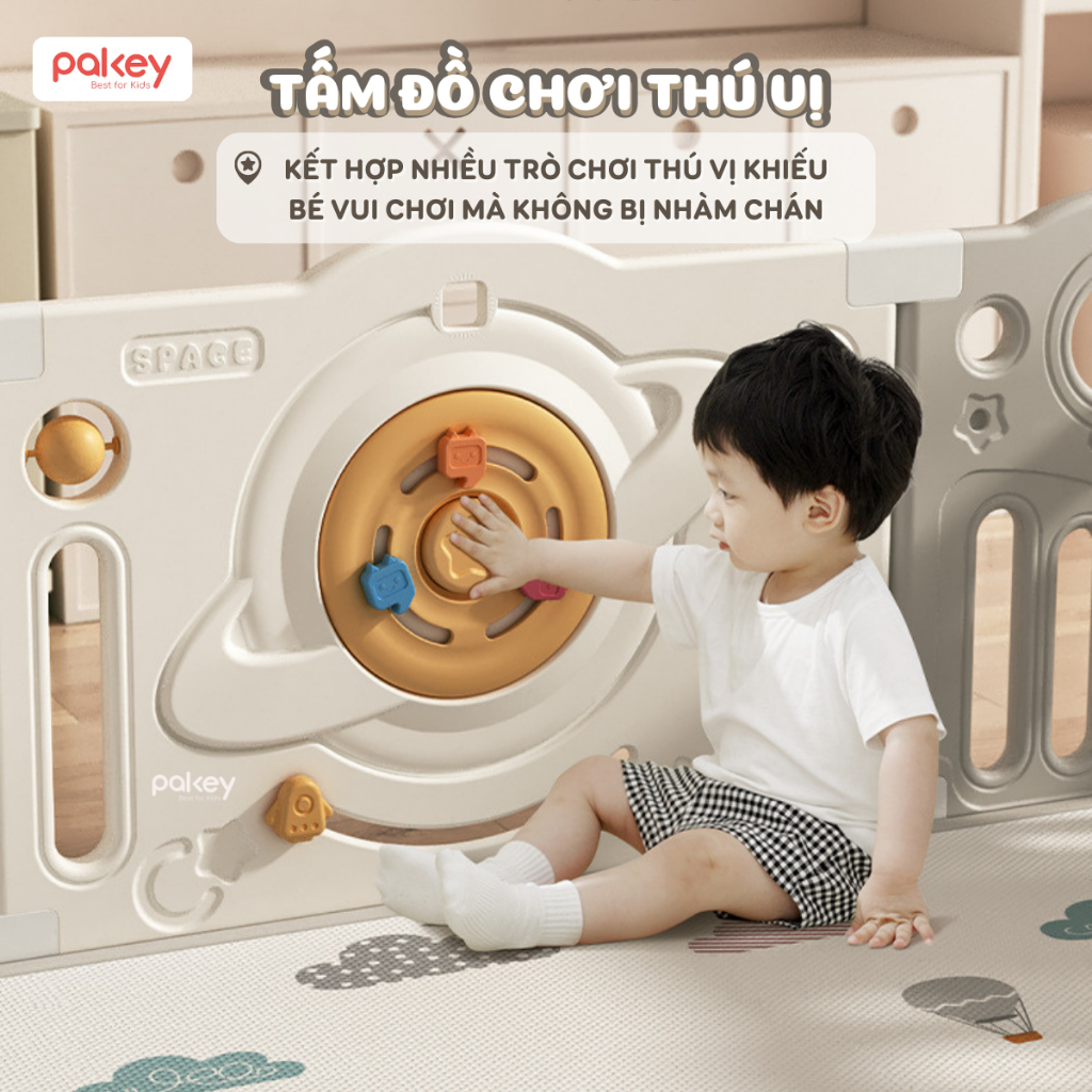 [HỎA TỐC HCM] Quây Cũi Nhựa Pakey Đa Dạng Tiện Ích Cho Bé - Set Quây Cũi Nhựa Với Siêu Nhiều Trò Chơi Bảo Hành Trọn Đời