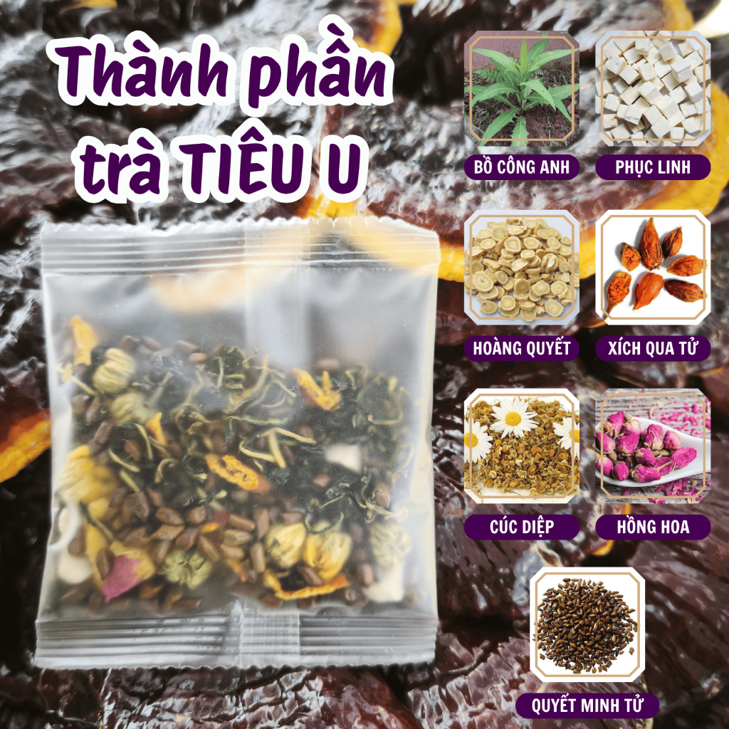 Trà thảo dược nguyên vị Calen tiêu u tuyến giáp, giảm u hạch, giải ứ máu đông bịch lớn 30 gói