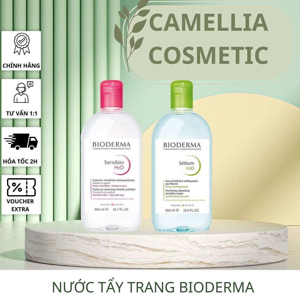 Nước Tẩy Trang Bioderma Sensibio H2O Dành Cho Da Dầu Mụn Và Da Nhạy Cảm 500ml