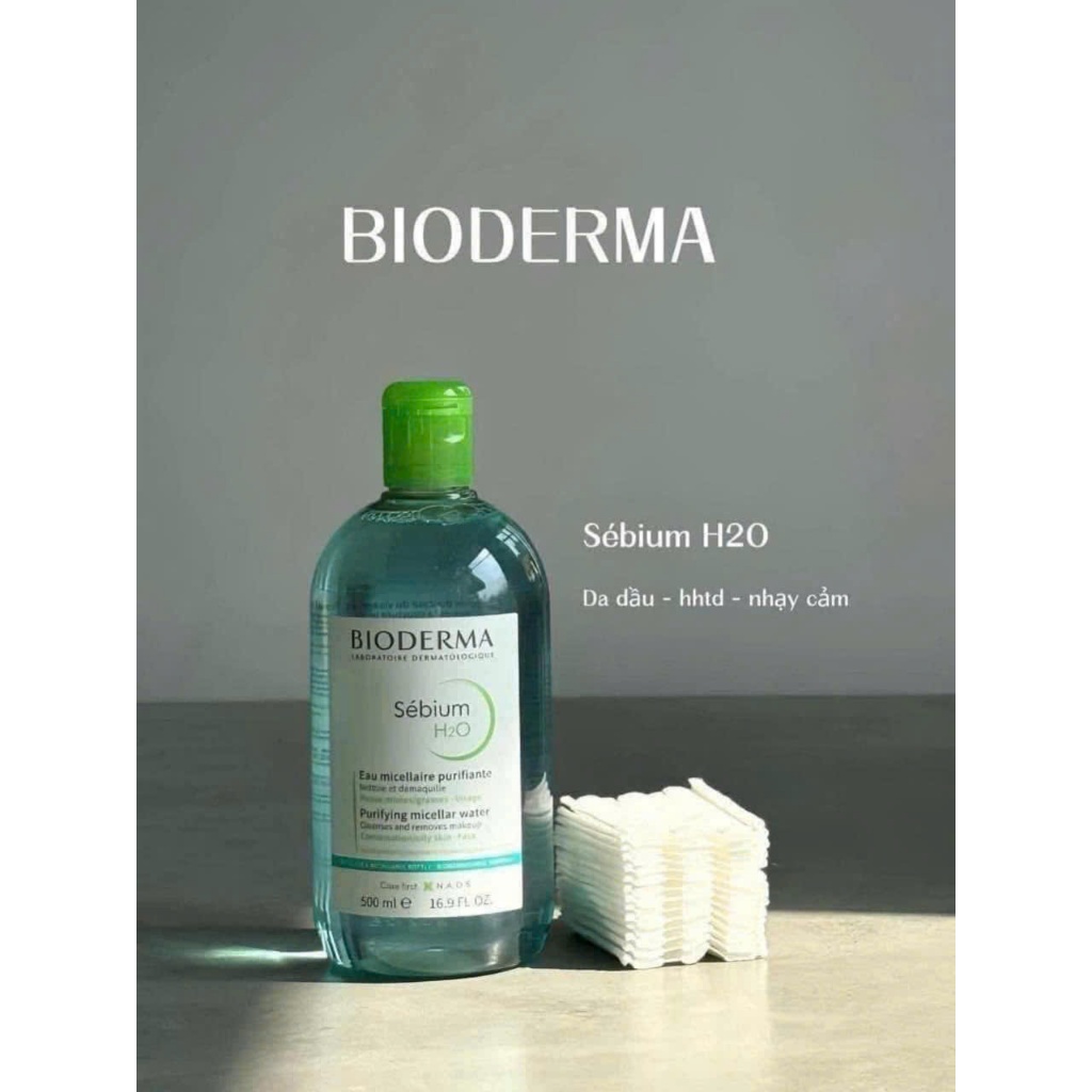 Nước Tẩy Trang Bioderma Sensibio H2O Dành Cho Da Dầu Mụn Và Da Nhạy Cảm 500ml